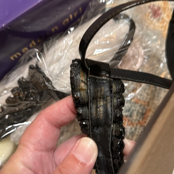 Madden girl Mikam black sequin sandal size 8 - Picture 3 of 4